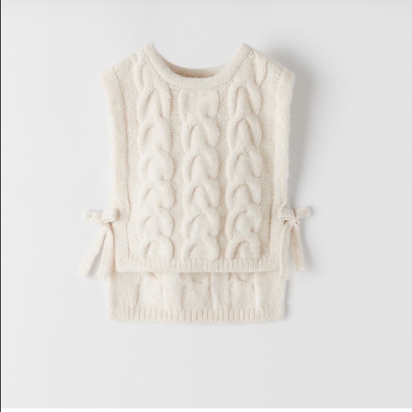 Zara Kids Cable Knit Vest - Picture 2 of 12
